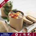 Factory Outlet Price Waterproof Plain Kraft White Food Takeout Container Kraft Paper Bowl